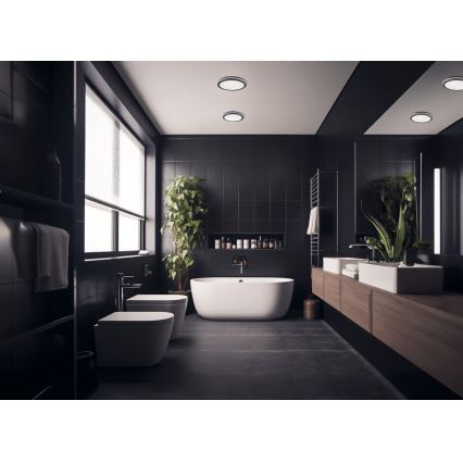 LED lubinis lauko šviestuvas su judesio jutikliu BENO LED/12/18W/230V 3000/3500/4000K IP65 antracitas apvalus