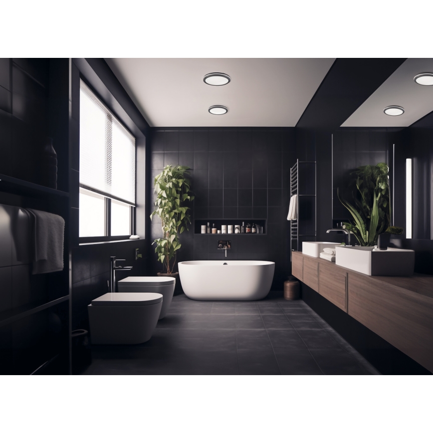 LED lubinis lauko šviestuvas su judesio jutikliu BENO LED/12/18W/230V 3000/3500/4000K IP65 antracitas apvalus