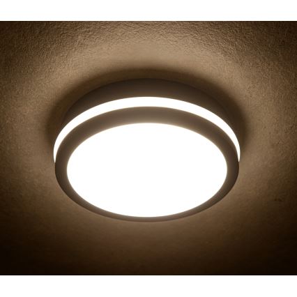LED lubinis lauko šviestuvas su judesio jutikliu BENO LED/12/18W/230V 3000/3500/4000K IP65 antracitas apvalus