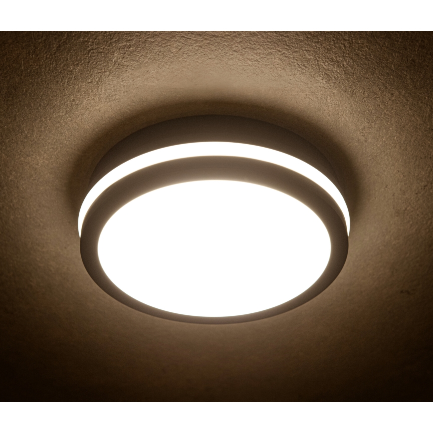 LED lubinis lauko šviestuvas su judesio jutikliu BENO LED/12/18W/230V 3000/3500/4000K IP65 antracitas apvalus