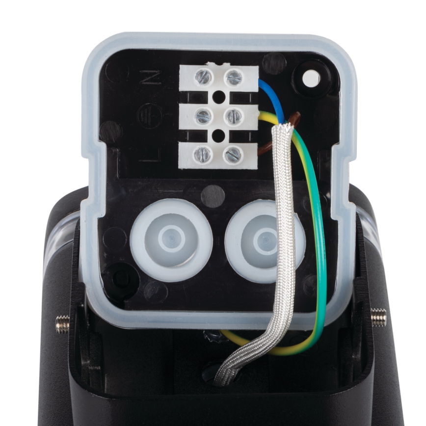 Lauko sieninis šviestuvas ZEVI 1xGU10/10W/230V IP54 juoda
