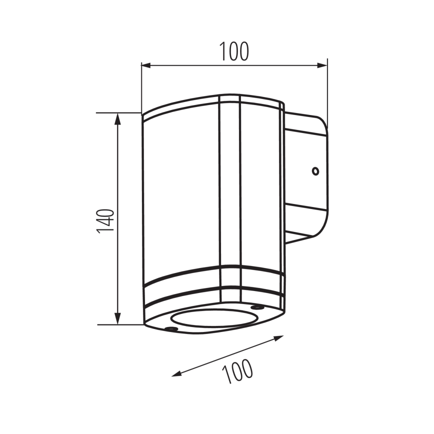 Lauko sieninis šviestuvas ZEVI 1xGU10/10W/230V IP54 antracitas
