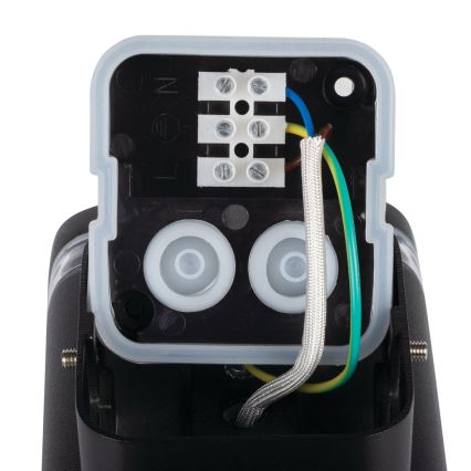 Lauko sieninis šviestuvas ZEVI 2xGU10/10W/230V IP54 juoda