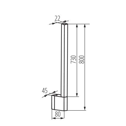 LED Lauko sieninis šviestuvas YALTE LED/10W/230V 4000K IP54 juodas