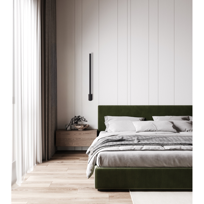 LED sieninis lauko šviestuvas YALTE LED/10W/230V 4000K IP54 juoda