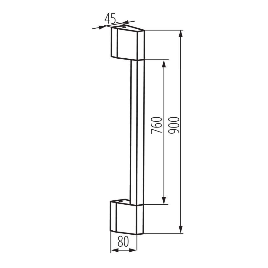 LED sieninis lauko šviestuvas YALTE LED/8W/230V 4000K IP54 juoda