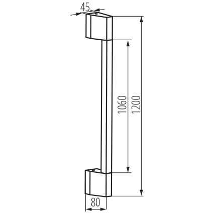 LED sieninis lauko šviestuvas YALTE LED/11W/230V 3000K IP54 juoda