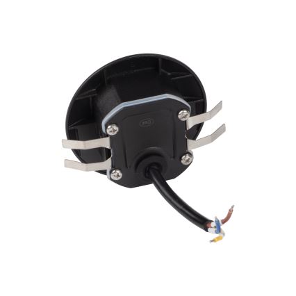 LED laiptų šviestuvas su judesio ir sutemos jutikliu EXIN LED/2,5W/230V 4000K IP65 juodas apvalus