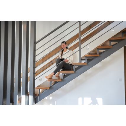 LED laiptų šviestuvas EXIN LED/2,5W/230V 4000K IP65 baltas kampuotas