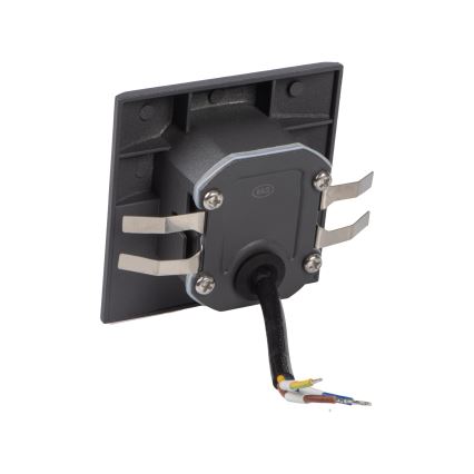 LED laiptų šviestuvas su judesio ir sutemų jutikliu EXIN LED/2,5W/230V 4000K IP65 kvadratinis antracito spalvos