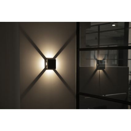LED lauko sieninis šviestuvas REFAZI LED/6W/230V IP54 antracitas