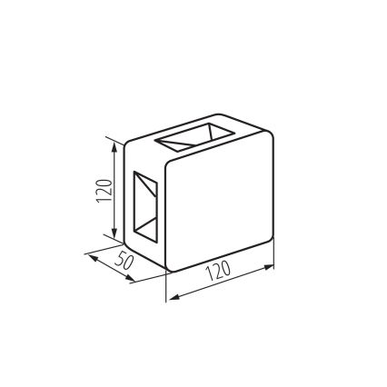 LED lauko sieninis šviestuvas REFAZI LED/6W/230V IP54 antracitas