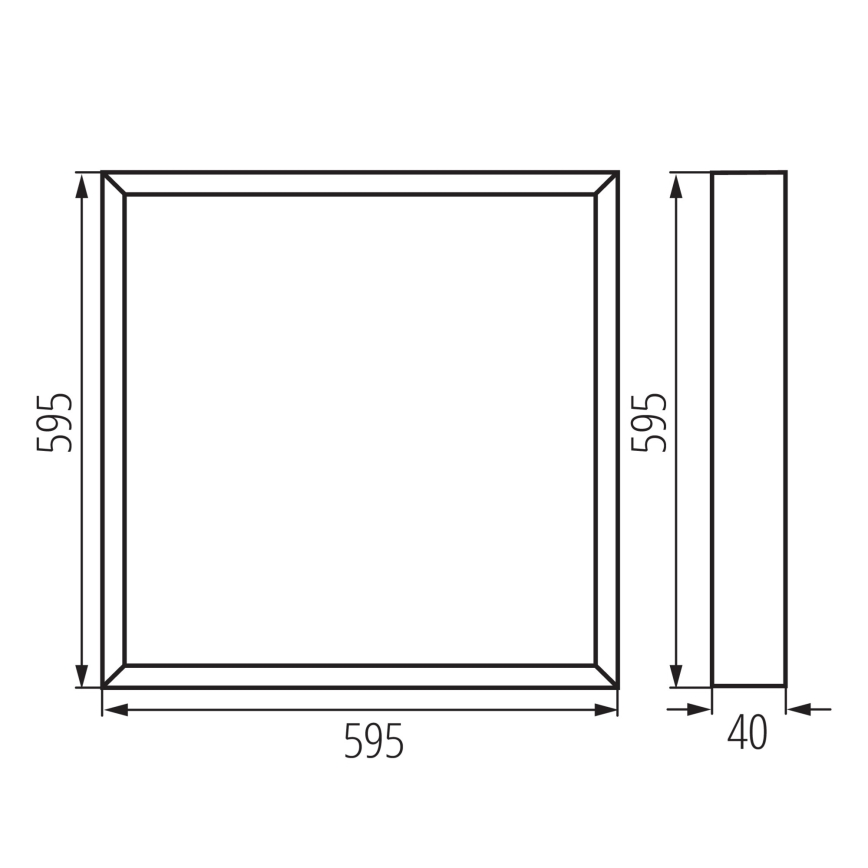 LED paviršinė panelė BLINGO UAIO LED/40W/230V 3000/4000/6500K 60x60 cm CRI 90 UGR19