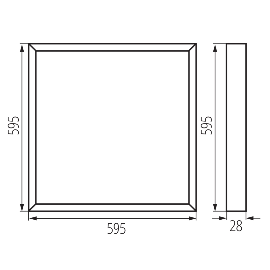 Įleidžiama LED lubų panelė BLINGO UAIO LED/38W/230V 3000/4000/6500K 60x60 cm CRI 90 UGR19