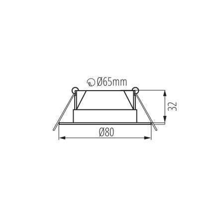 LED įleidžiamas šviestuvas FIZU LED/4W/230V 3000/4000/6500K juodas
