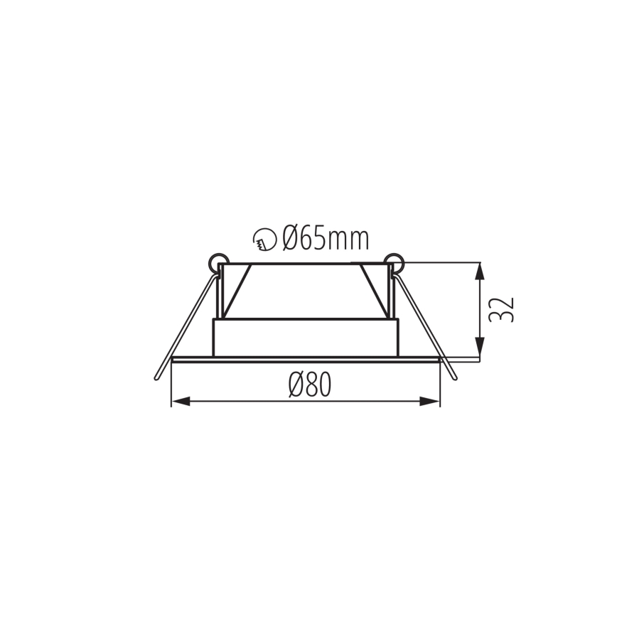 LED įleidžiamas šviestuvas FIZU LED/4W/230V 3000/4000/6500K juodas
