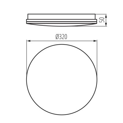 LED vonios kambario lubinis šviestuvas ENELO LED/17W/230V Ø 32 cm IP44