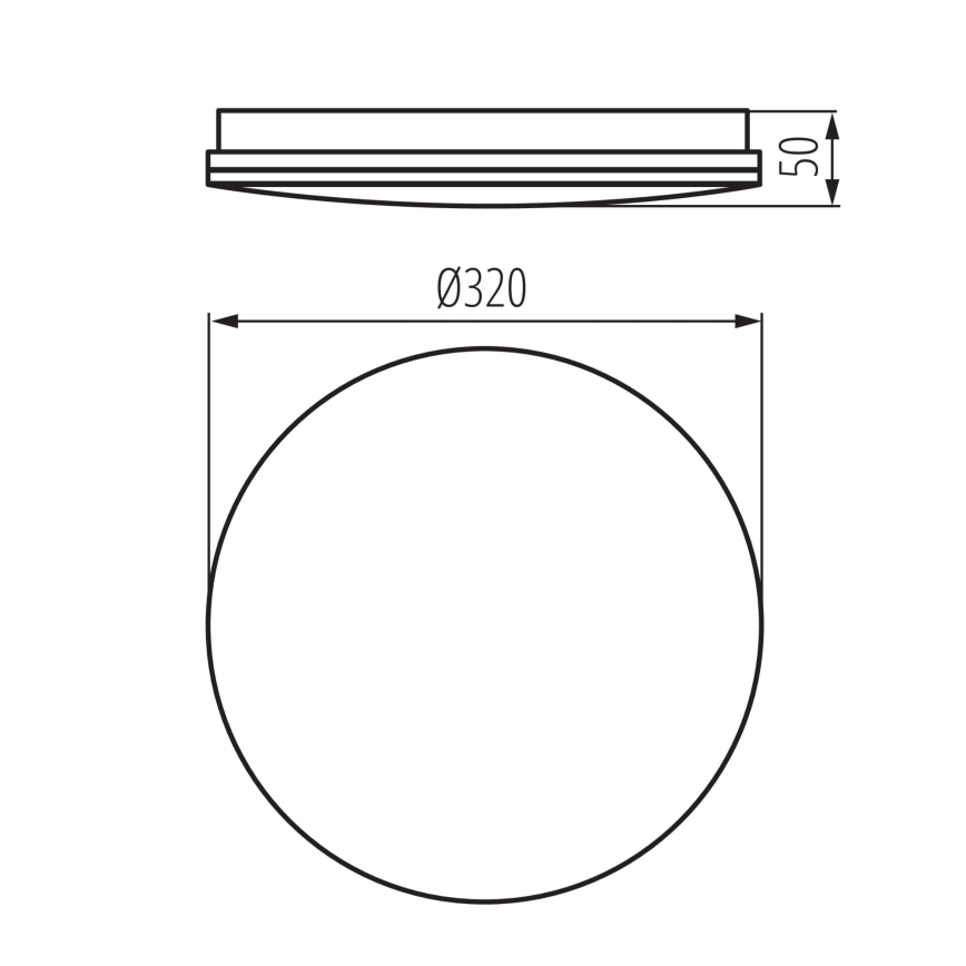 LED vonios kambario lubinis šviestuvas ENELO LED/17W/230V Ø 32 cm IP44