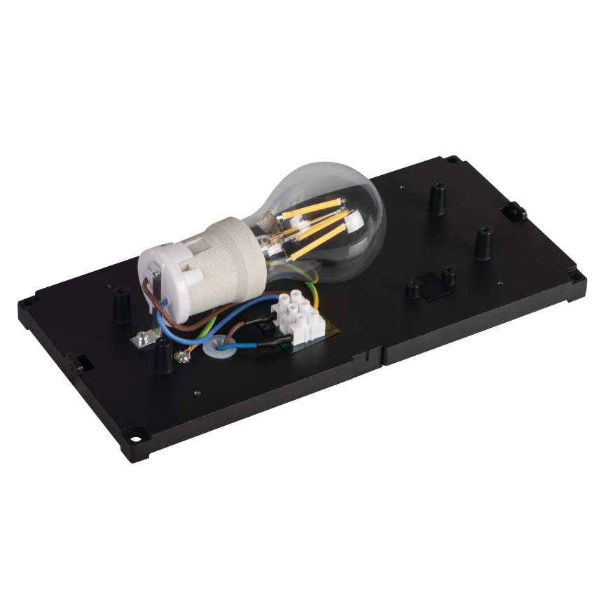 Lauko sieninis šviestuvas LERTO 1xE27/15W/230V IP54 juodas