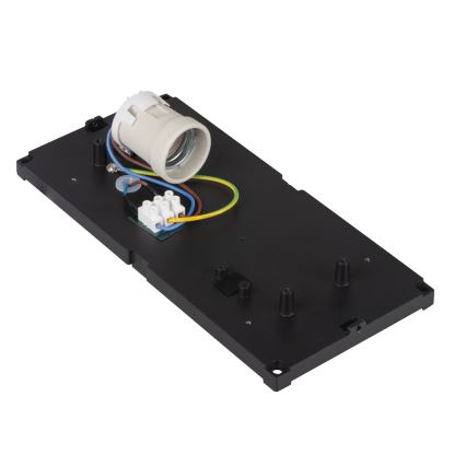 Lauko sieninis šviestuvas LERTO 1xE27/15W/230V IP54 juodas