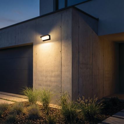 LED lauko sieninis šviestuvas LERTO LED/12W/230V IP54 juodas