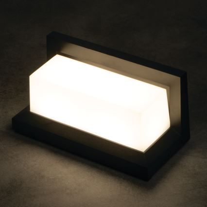 LED lauko sieninis šviestuvas LERTO LED/12W/230V IP54 juodas