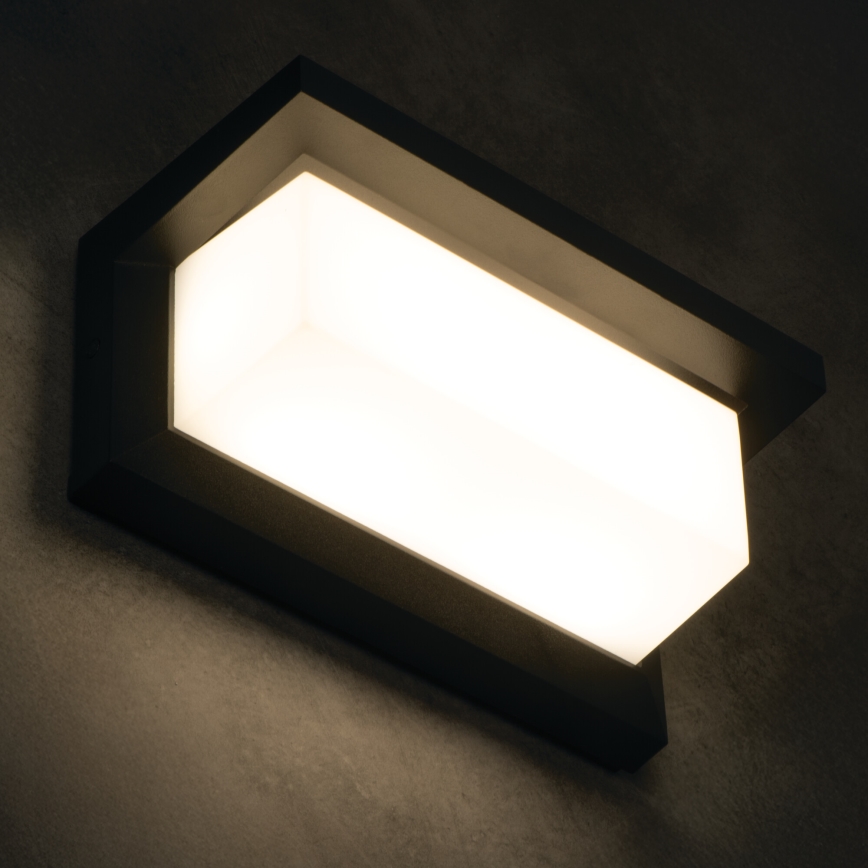 LED lauko sieninis šviestuvas LERTO LED/12W/230V IP54 juodas