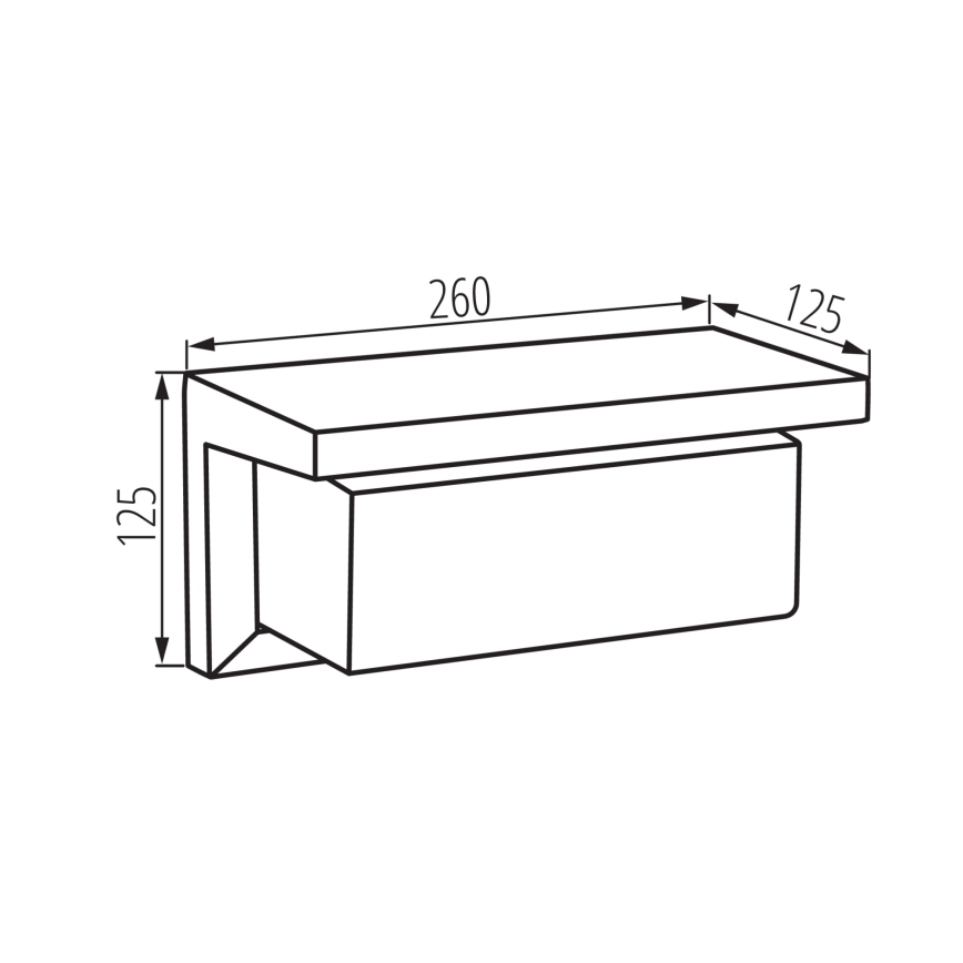 LED lauko sieninis šviestuvas LERTO LED/12W/230V IP54 juodas