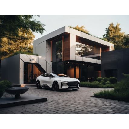 LED lauko sieninis šviestuvas su judesio ir sutemos jutikliu XERTO LED/20W/230V 3000/4000/6500K IP44 juodas