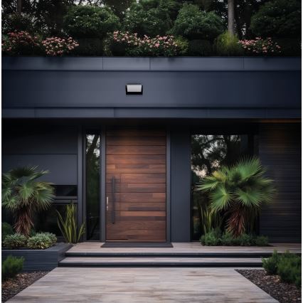 LED lauko sieninis šviestuvas su judesio ir sutemos jutikliu XERTO LED/20W/230V 3000/4000/6500K IP44 juodas