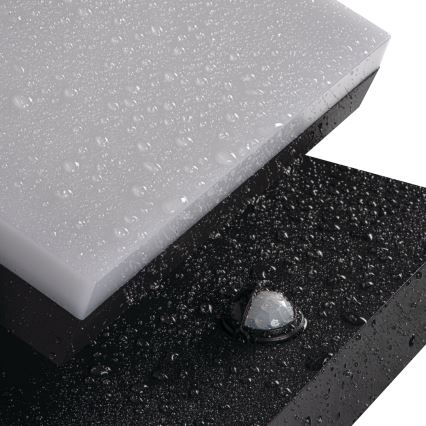 LED lauko sieninis šviestuvas su judesio ir sutemos jutikliu XERTO LED/20W/230V 3000/4000/6500K IP44 juodas