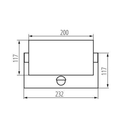 LED lauko sieninis šviestuvas su judesio ir sutemos jutikliu XERTO LED/20W/230V 3000/4000/6500K IP44 juodas