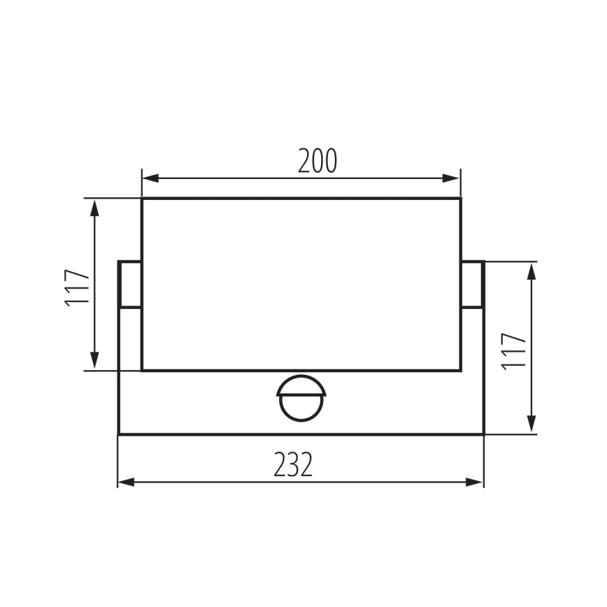 LED lauko sieninis šviestuvas su judesio ir sutemos jutikliu XERTO LED/20W/230V 3000/4000/6500K IP44 juodas