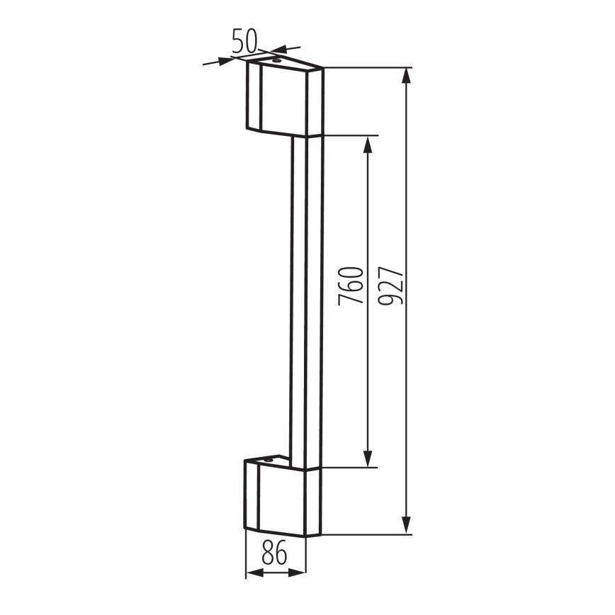 LED lauko sieninis šviestuvas YALTE LED/8,5W/230V 3000/4000/6500K 93 cm IP54 juodas