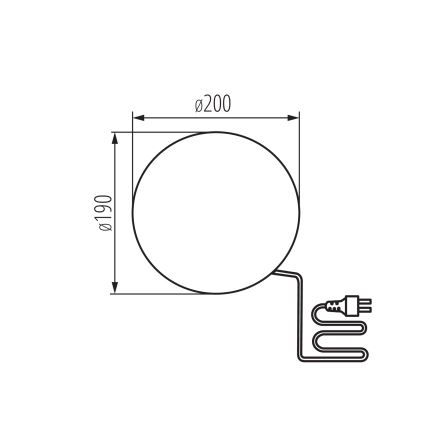 Lauko šviestuvas STONO 1xE27/15W/230V, skersmuo 20 cm, IP65, baltas