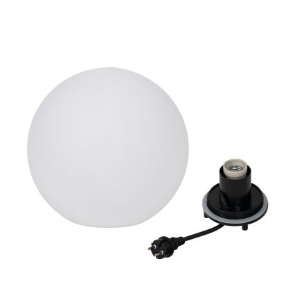 Lauko šviestuvas STONO 1xE27/20W/230V Ø 30 cm IP65 baltas