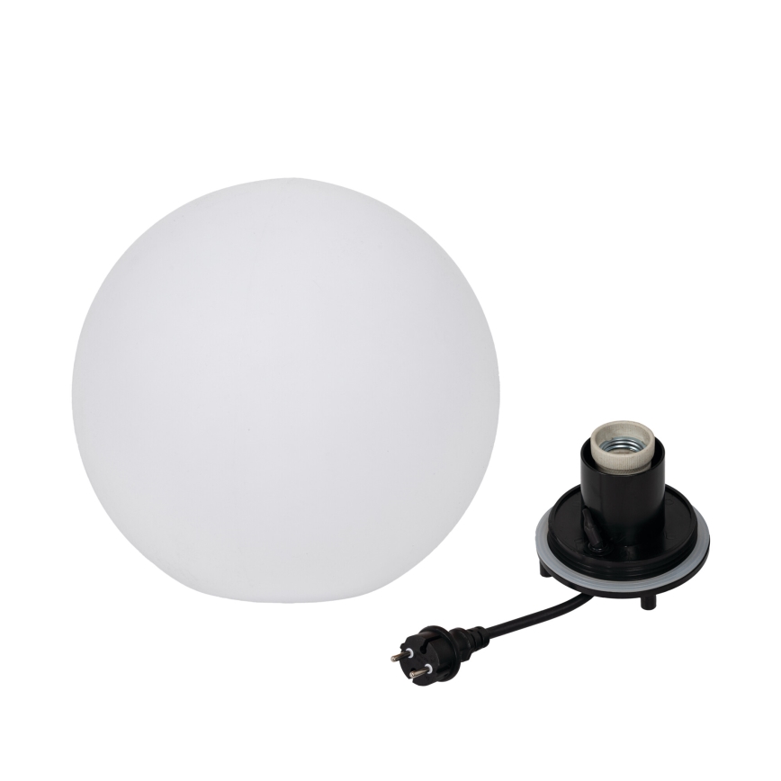 Lauko šviestuvas STONO 1xE27/20W/230V Ø 30 cm IP65 baltas