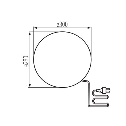 Lauko šviestuvas STONO 1xE27/20W/230V Ø 30 cm IP65 baltas