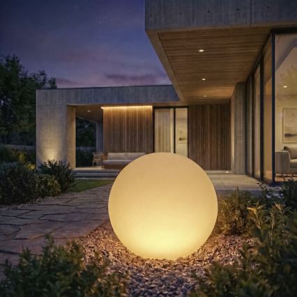 Lauko šviestuvas STONO 1xE27/20W/230V skersmuo 40 cm IP65 baltas