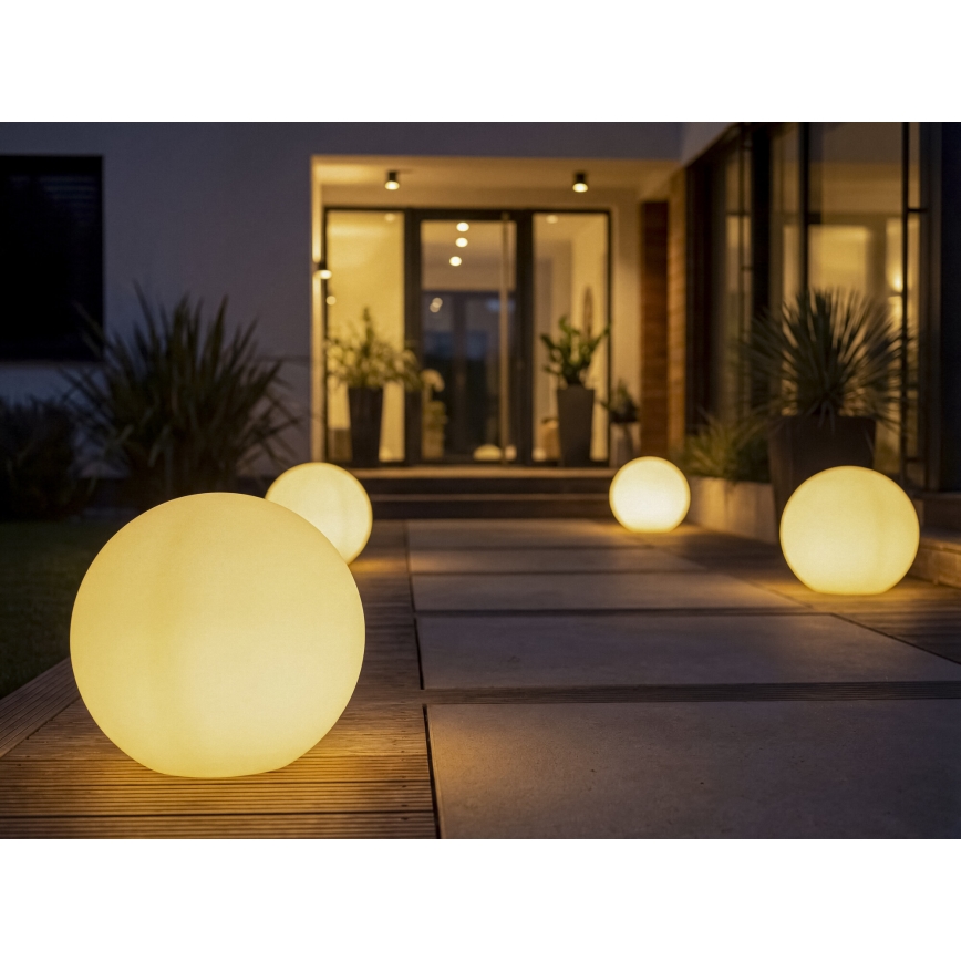 Lauko šviestuvas STONO 1xE27/20W/230V skersmuo 50 cm IP65 baltas