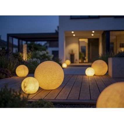 Lauko šviestuvas STONO 1xE27/15W/230V skers. 20 cm IP65 smėlio spalvos