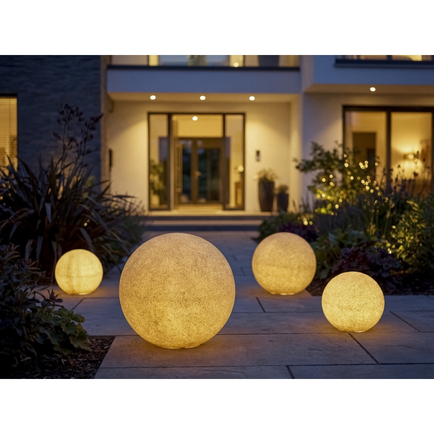 Lauko šviestuvas STONO 1xE27/15W/230V skers. 20 cm IP65 smėlio spalvos