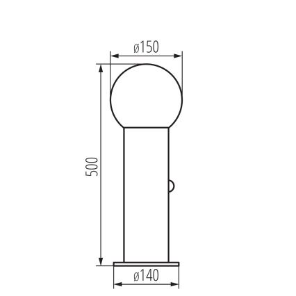 Lauko šviestuvas su judesio ir sutemų jutikliu STONO 1xE27/15W/230V 50 cm IP65 antracitas