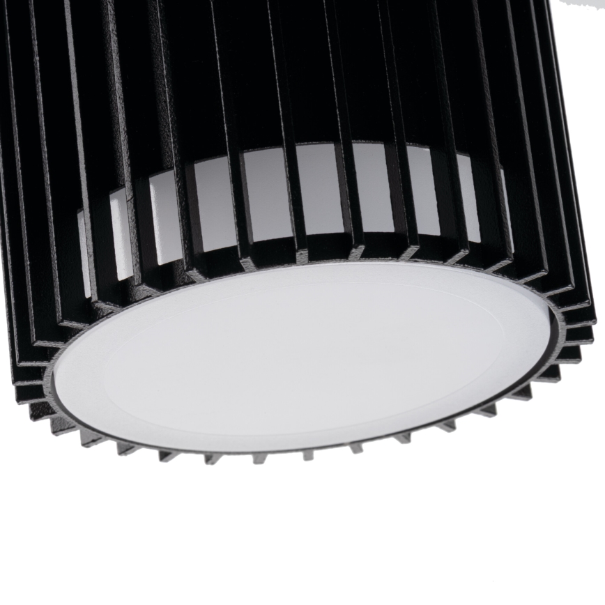 Lauko sieninis taškinis šviestuvas su judesio ir sutemų jutikliu RADILO 2xGU10/11W/230V IP44 juodas