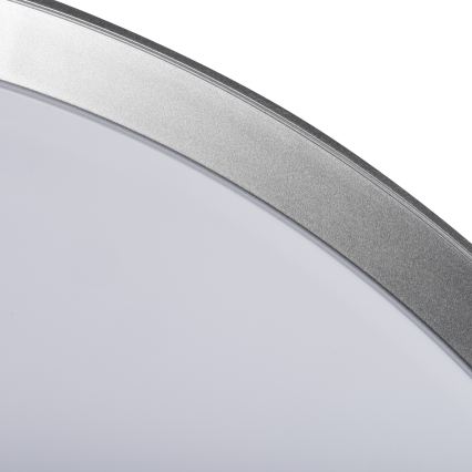 Reguliuojamas LED lubų šviestuvas LIXAN LED/65W/230V 3000-6500K skersmuo 48,6 cm balta/sidabrinė + su nuotoliniu pultu