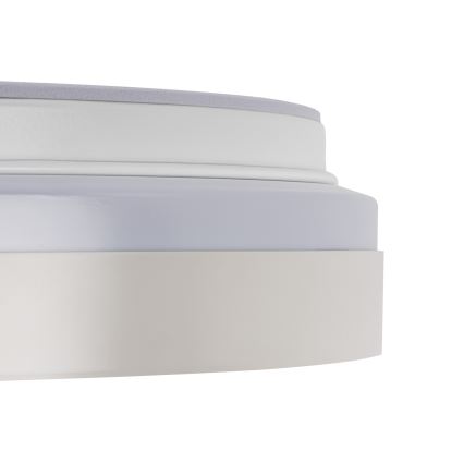 Reguliuojamas LED lubų šviestuvas LIXAN LED/65W/230V 3000-6500K skersmuo 48,6 cm balta/sidabrinė + su nuotoliniu pultu