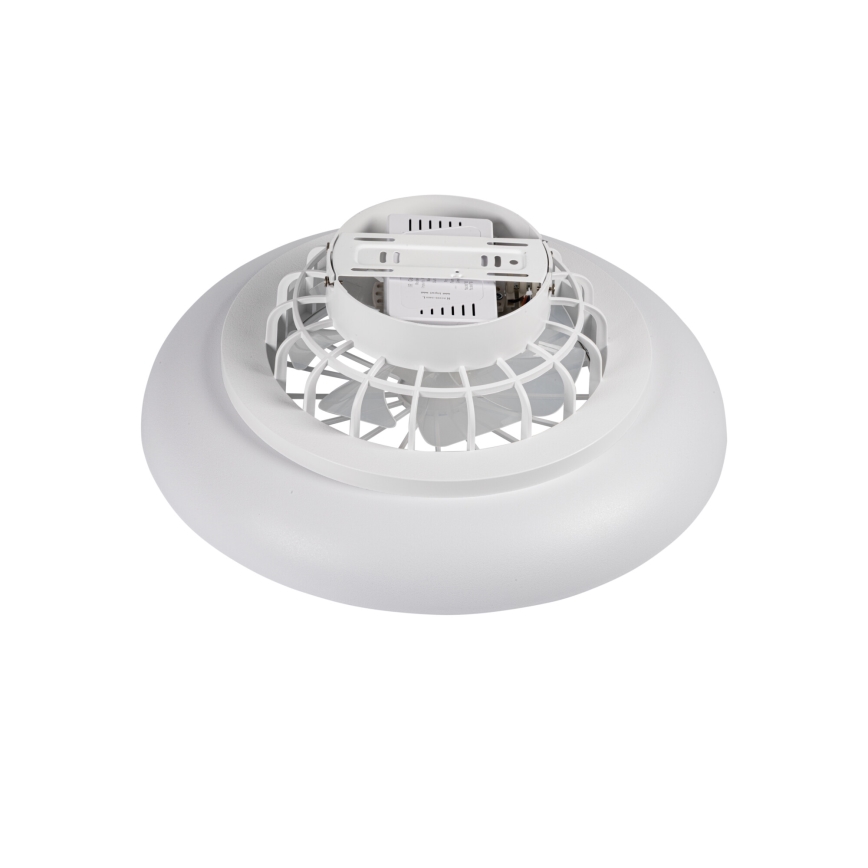 LED RGBW reguliuojamas lubinis šviestuvas su ventiliatoriumi PLAVE PAN LED/24W/230V 3000-6500K skersmuo 48,5 cm, baltas + nuotolinis valdymas