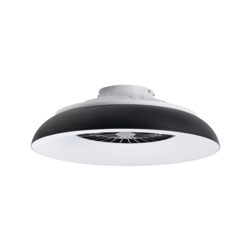 LED RGBW reguliuojamas lubinis šviestuvas su ventiliatoriumi PLAVE PAN LED/48W/230V 3000–6500K Ø 60 cm juodas + nuotolinis pultelis