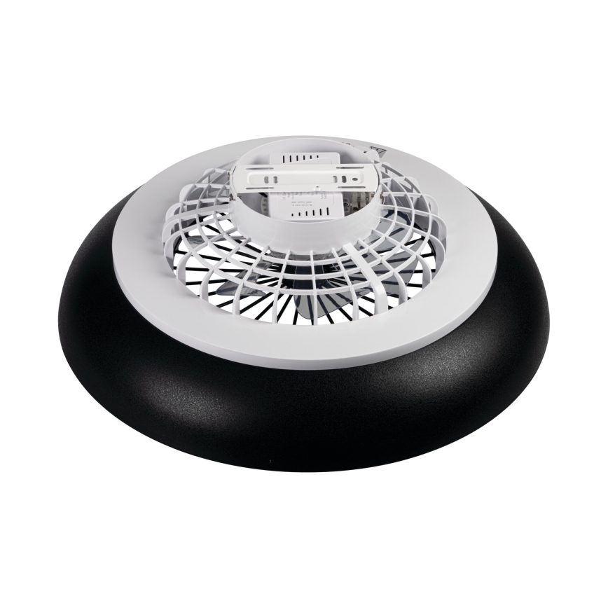 LED RGBW reguliuojamas lubinis šviestuvas su ventiliatoriumi PLAVE PAN LED/48W/230V 3000–6500K Ø 60 cm juodas + nuotolinis pultelis
