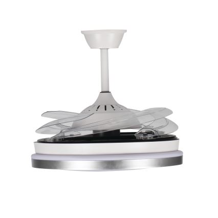 Reguliuojamas LED lubinis šviestuvas su ventiliatoriumi PLAVE LED/36W/230V 3000-6500K sidabrinis/baltas + su nuotoliniu valdymu
